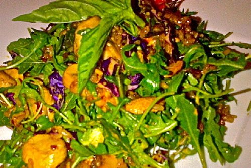 Picture of Warm Mushroom and Brown Rice Arugula Salad