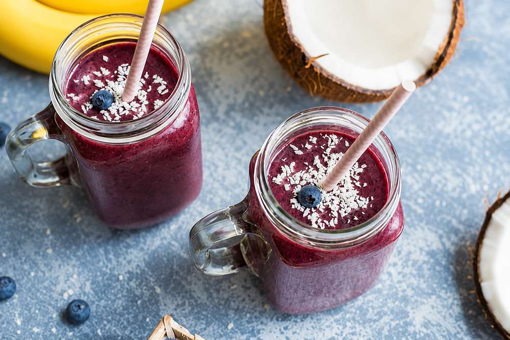 Coconut Blueberry Acai Smoothie Recipe
