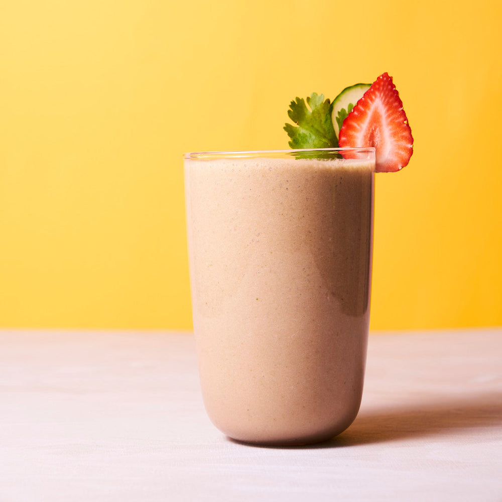 Cucumber Cilantro Strawberry Smoothie