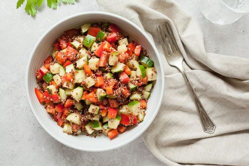 Apple Cider Vinegar Veggie Quinoa Salad