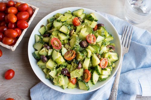 Creamy Cucumber Olive Salad