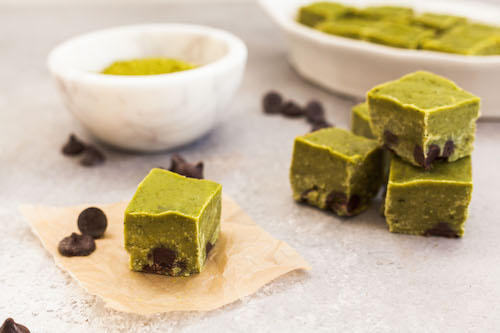 Matcha Chocolate Fudge