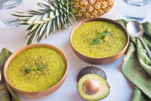 Simple Summer Pineapple Coconut Gazpacho