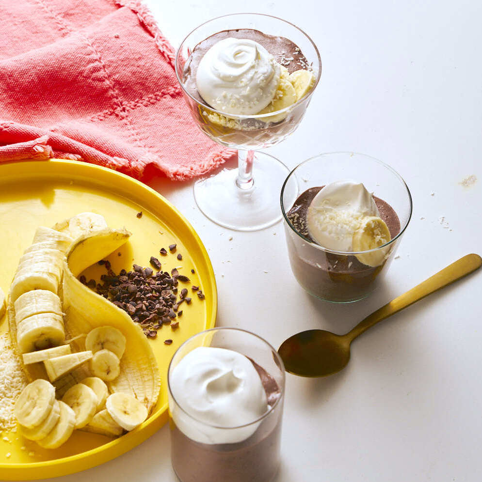 Cacao Chia Seed Banana Pudding - Easy Dessert
