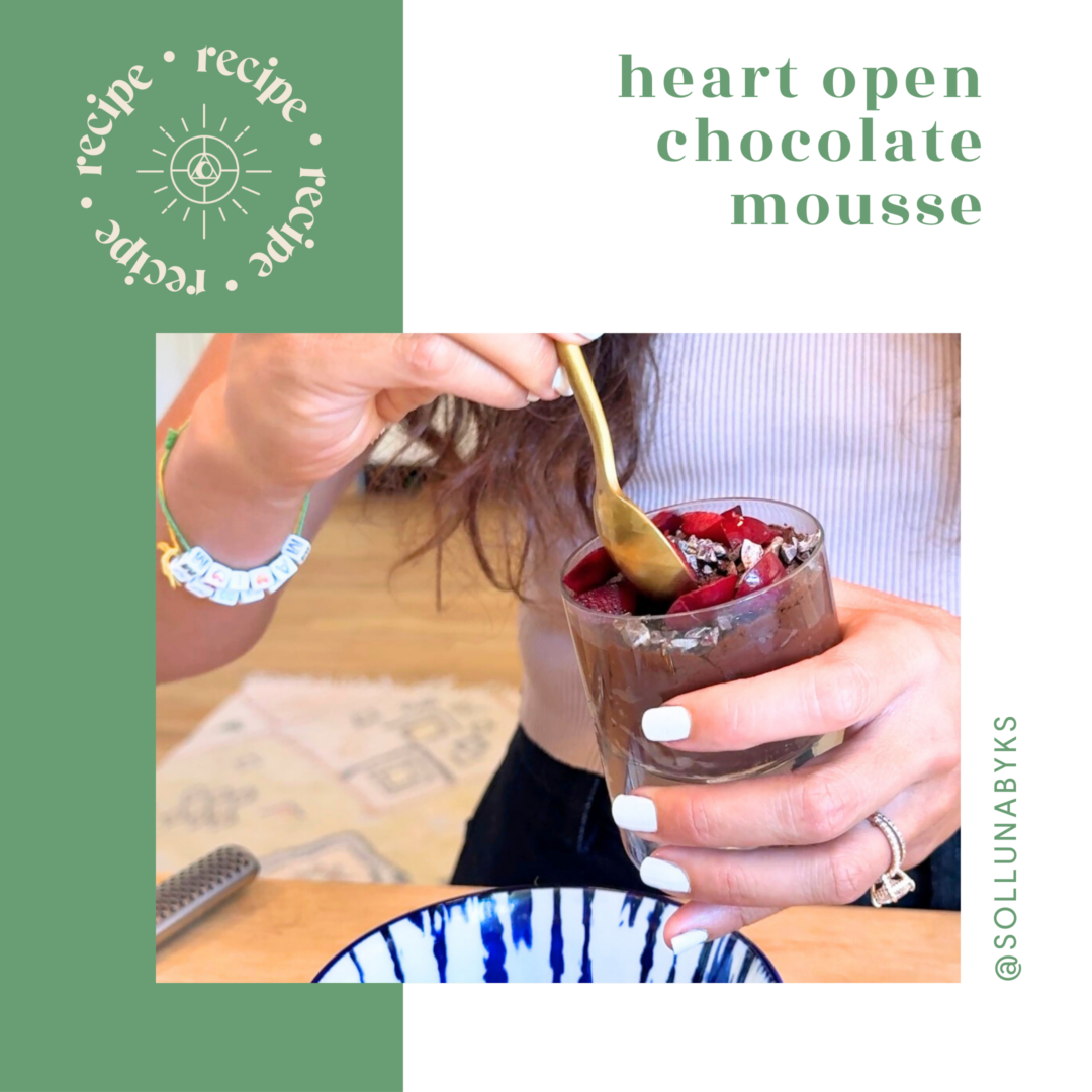 Heart open chocolate mousse