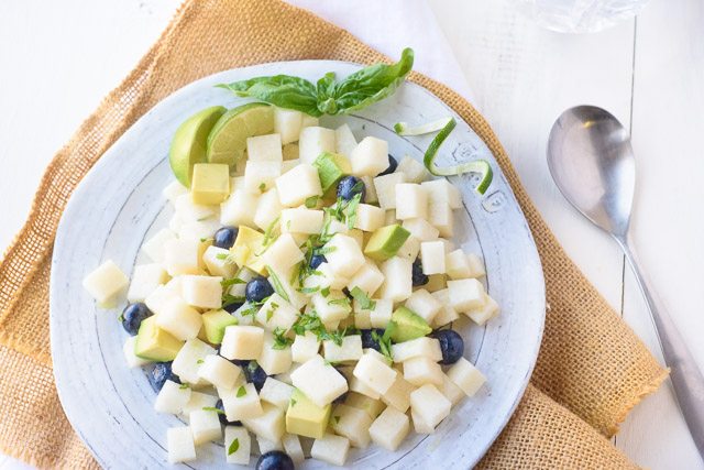Jicama, Avocado & Blueberry Lime-Herb Salad