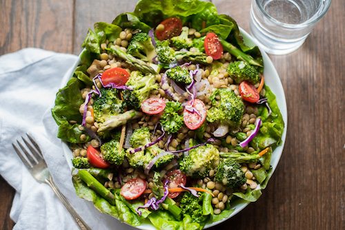 Toasted Mustard, Broccoli & Lentil Salad