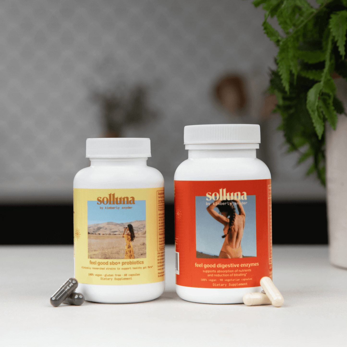 Gut Essentials Bundle including Solluna SBO Probiotics and Digestive Enzymes