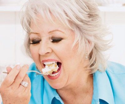Picture of Paula Deen eating 