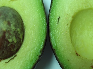 Image of a halved avocado
