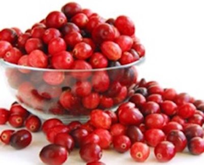Picture of cranberries in a bowl