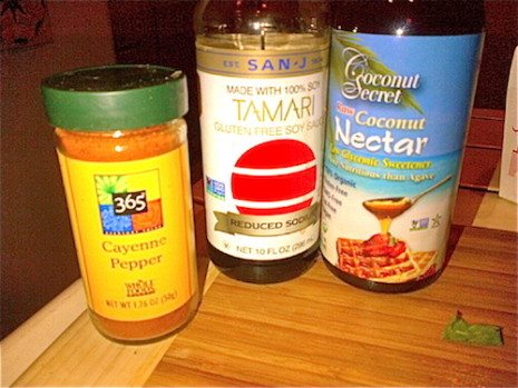 Picture of Cayenne pepper, Tamari and Coconut Nectar