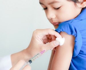 Picture of child getting the flu shot