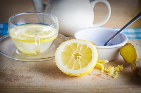 Picture of hot water and lemon