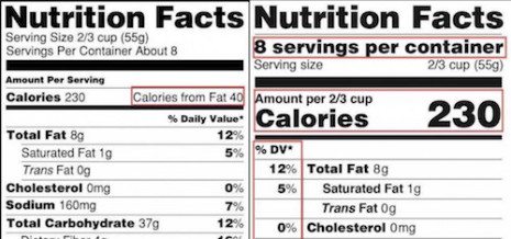 Picture of FDA Food Label