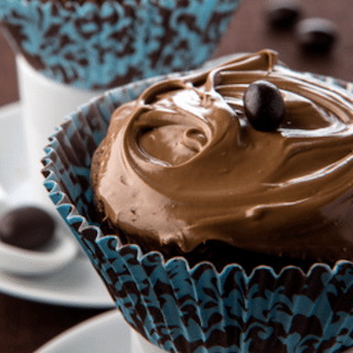 Picture of a chocolate healthy cupcake