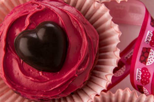 Picture of Red Velvet Cupcake with chocolate heart