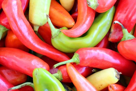 Picture of hot peppers. 