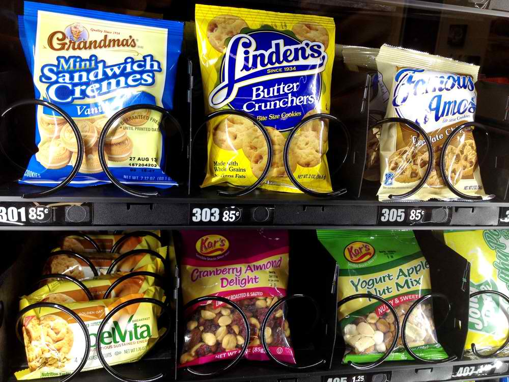Stay away from processed foods like those in this vending machine.