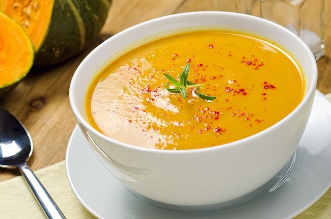 Picture of warm soup. 