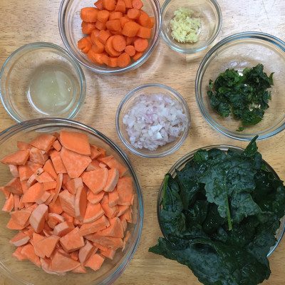 Warming Kale, Carrot and Sweet Potato Stew