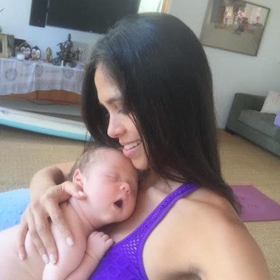 Picture of Kimberly holding Emerson on her chest