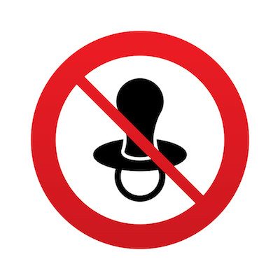 Picture of Baby's dummy sign icon. Child pacifier symbol.