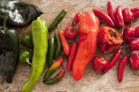 Image of different types of peppers