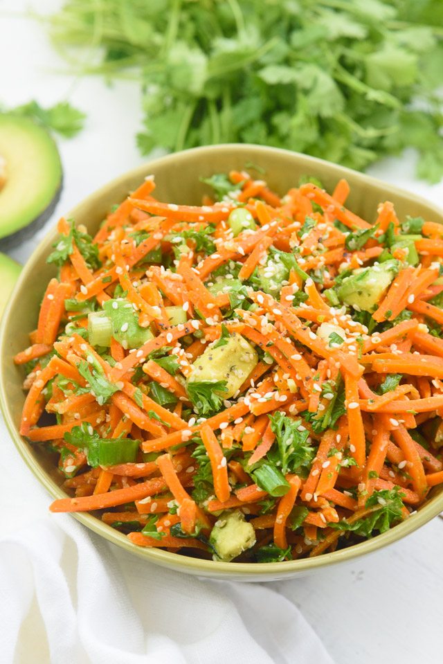 Image of Raw Asian Carrot Avocado Salad