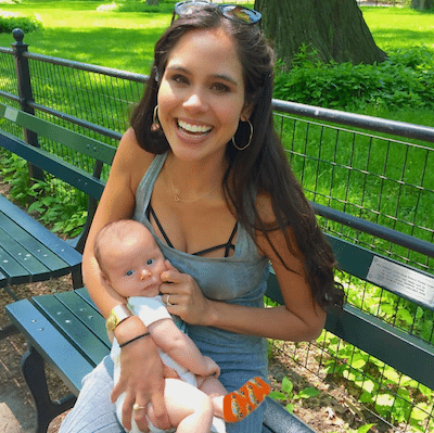 Picture of Kimberly and Lil Bub in Central Park.
