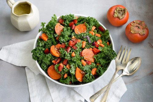 Winter Rainbow Kale Salad