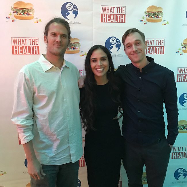 Picture of Kimberly, Kip and Keegan at the What The Health Premiere. 