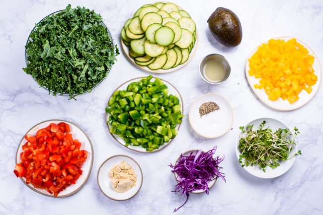 Pepper Medley Shredded Kale Salad