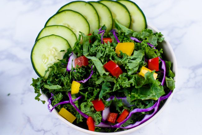Pepper Medley Shredded Kale Salad