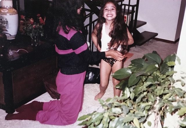 Picture of Kimberly and her mom when she was little.