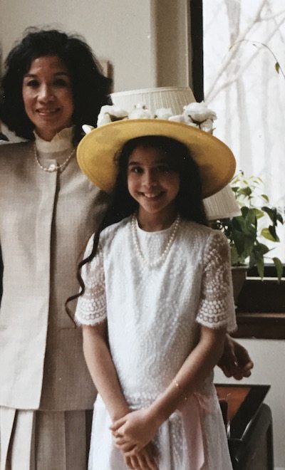Picture of Kimberly and her mom when she was a young child.