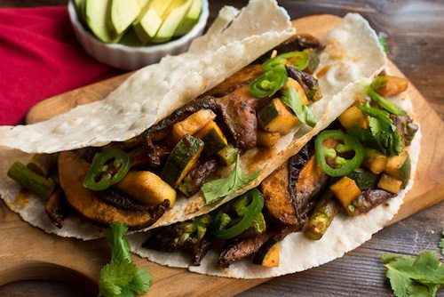 Spicy Asparagus & Grilled Portobello Tacos