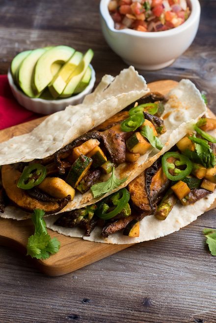 Spicy Asparagus & Grilled Portobello Tacos