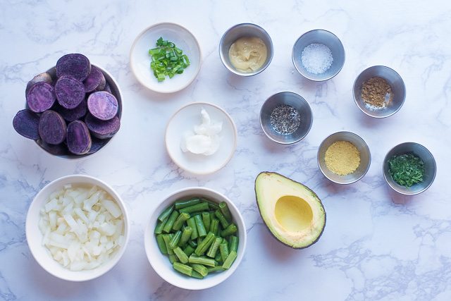 Roasted Purple Potato and Spring Veggie Salad Recipe