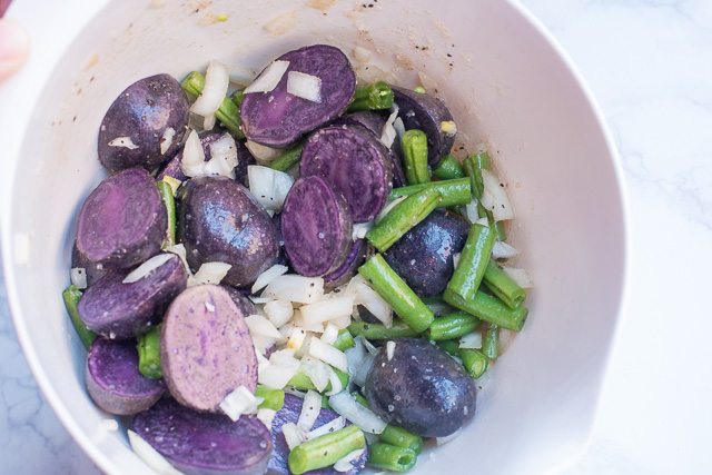  Roasted Vegetable and Purple Potato Salad