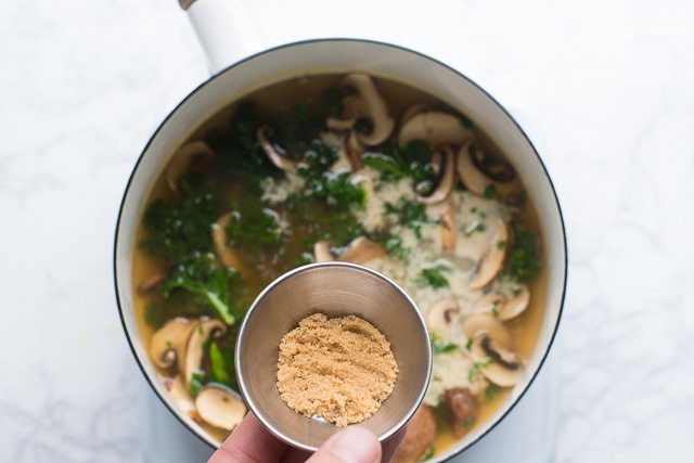 Vegan Mushroom, Kale & Parsley Tom Kha Soup