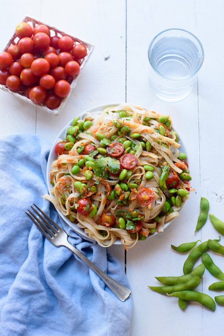 Cold Edamame and Noodle Salad