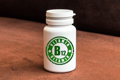 Bottle Of Pills With Vitamin B12