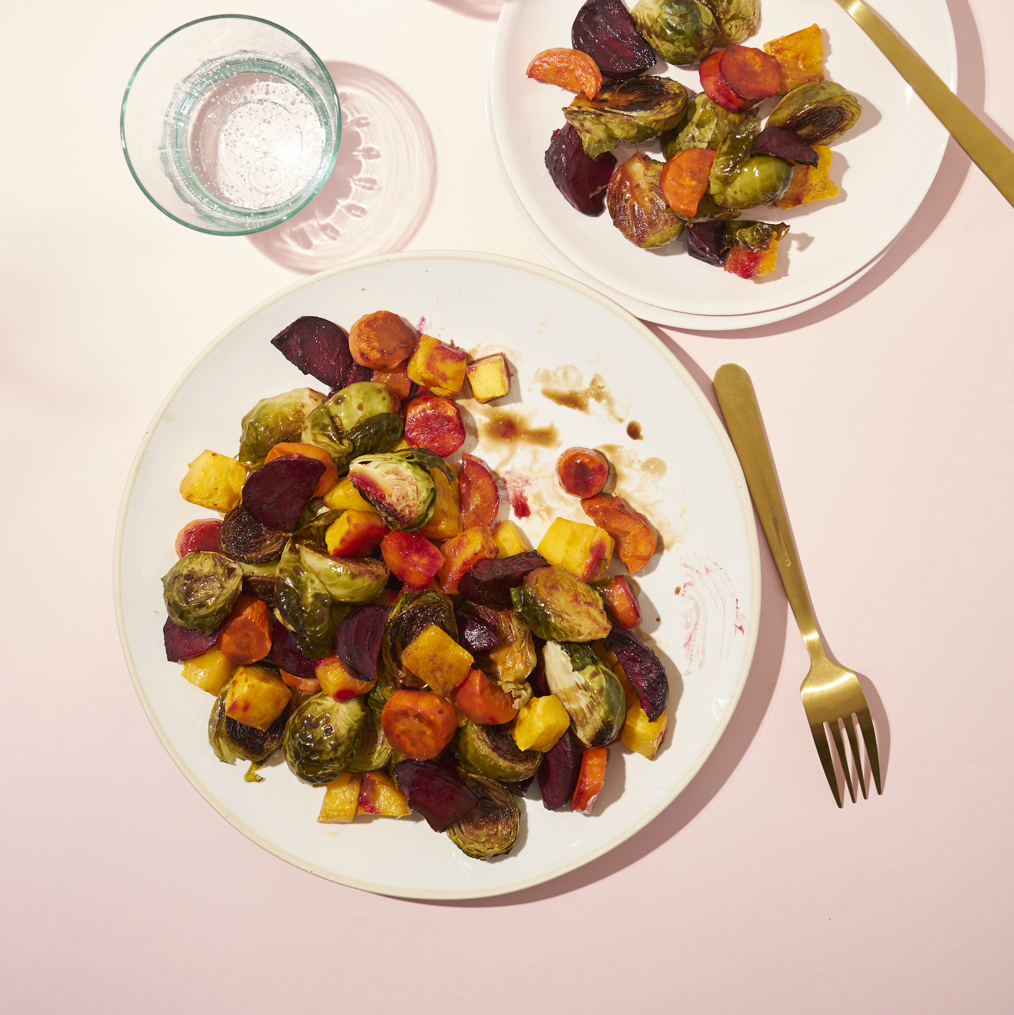 Feel Earthy Roasted Beets and Brussels Sprouts Salad