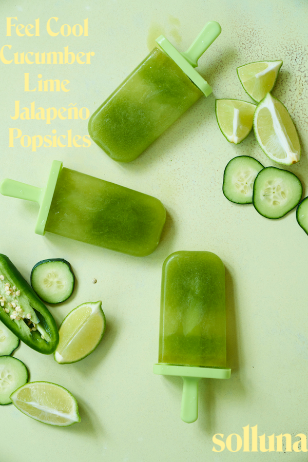 Cucumber Lime Jalapeno Popsicles