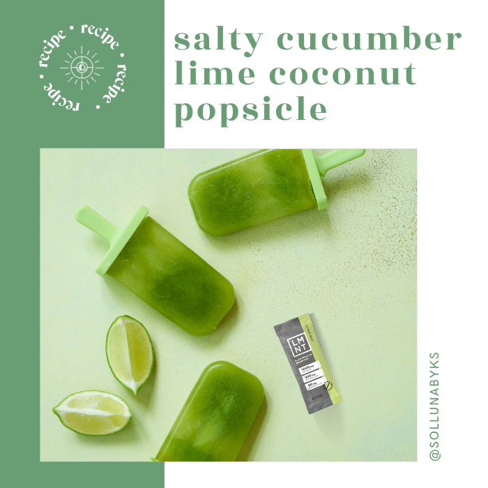 Salty Cucumber Lime Coconut Popsicle Recipe