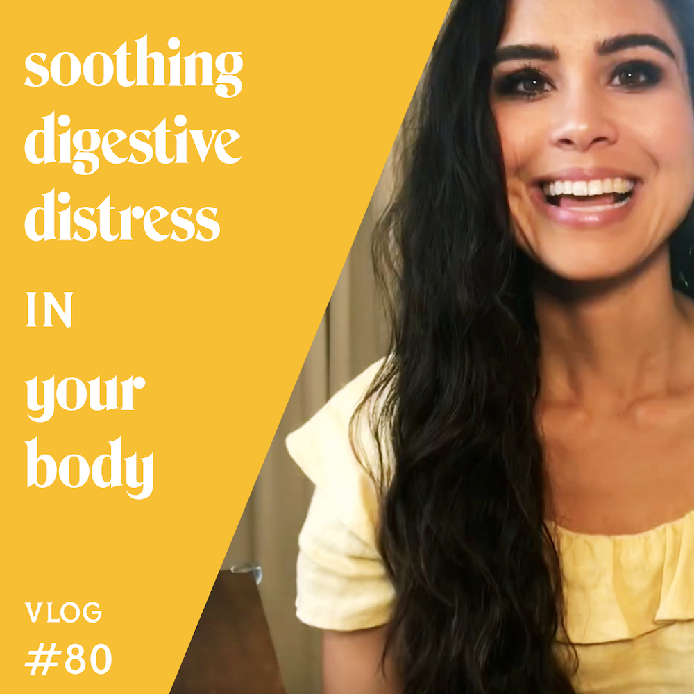 Kimberly Snyder sharing tips on digestive distress