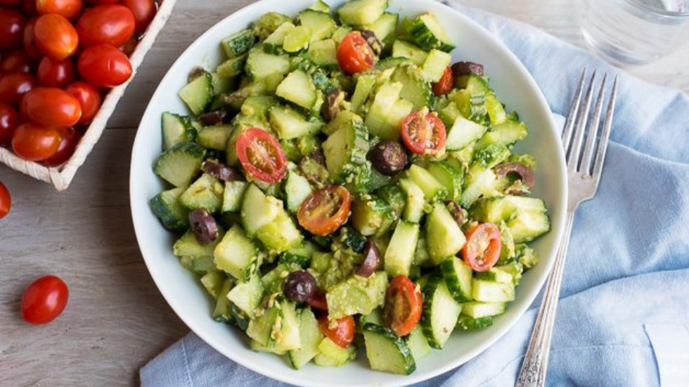 Creamy Cucumber Olive Salad