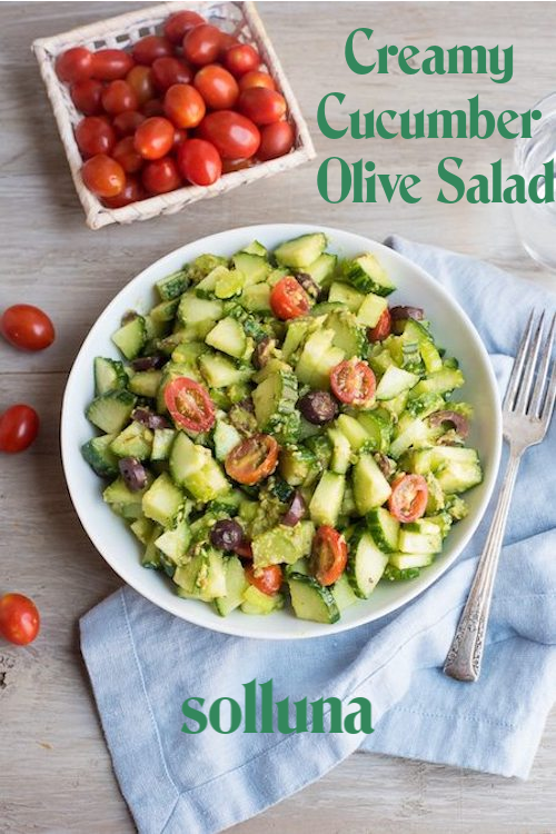 Creamy Cucumber Olive Salad