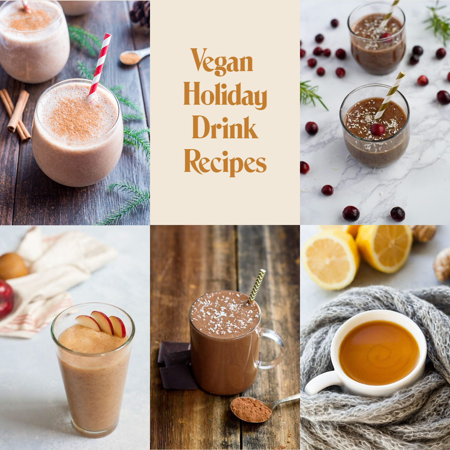 10 Non-Alcoholic + Vegan Holiday Drink Recipes Perfect for Fall & Winter